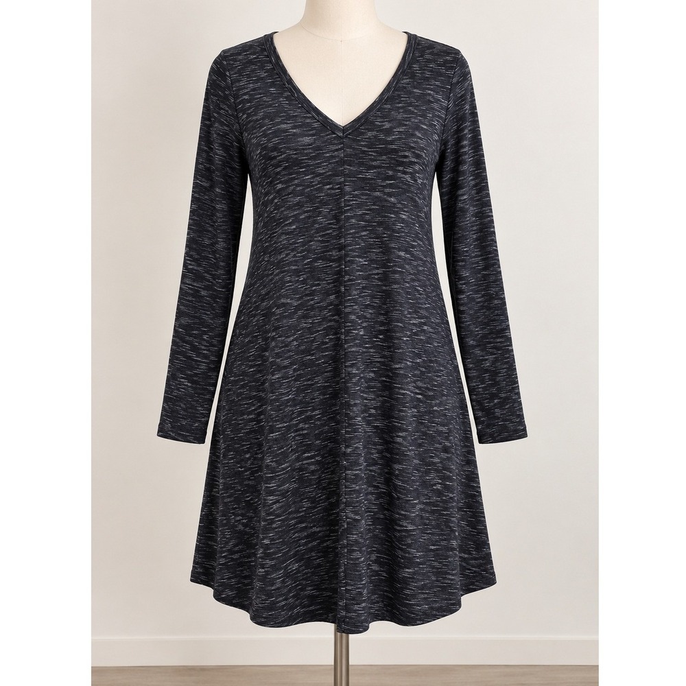 Abercrombie & Fitch Womens XS Gray V-Neck Long Sleeve Fleece Lined Mini Dress
